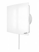 QUADRO 5C-02 Вентилятор осевой вытяжной с обратным клапаном и  шнуровым тяговым выключателем D125