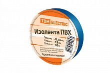 SQ0526-0025 Изолента ПВХ 0.13*15мм Синяя 10м TDM