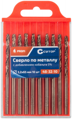 Сверло по металлу Cutop Profi с кобальтом 5%, 3.2 x 65 мм (10 шт) в г. Санкт-Петербург  фото 3