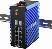 TSX-U-2GX/SFP-8GTP Коммутатор неуправляемый промышленный U-2GX/SFP-8GTP 2 порта 1000Base-X SFP 8 портов 10/100/1000Base-T(X) RJ45 c PoE монтаж на DIN-рейку TSX EKF 