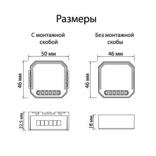 Wi-Fi реле-выключатель двухканальное Denkirs 2х1150Вт/150Вт для LED RL1002-SM в г. Санкт-Петербург  фото 2