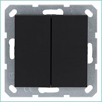 G3022PB Переключатель проходной 2-кл. 10А IP20 механизм черн. матов. soft touch Jasmart 