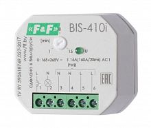 EA01.005.016 Реле импульсное BIS-410i (установка в монтажную коробку d60мм; с встроенным таймером; для нагрузки с больш. пусков. током (160А/20мс)) F&F 