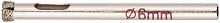 Коронка алмазная кольцевая для керамогранита / мрамора  6 мм в г. Санкт-Петербург 