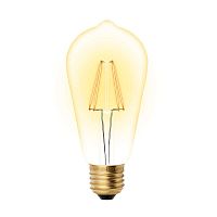 UL-00002360 Лампа светодиодная LED-ST64-5W/GOLDEN/E27 GLV22GO Vintage форма "конус" зол. колба упак. картон Uniel 