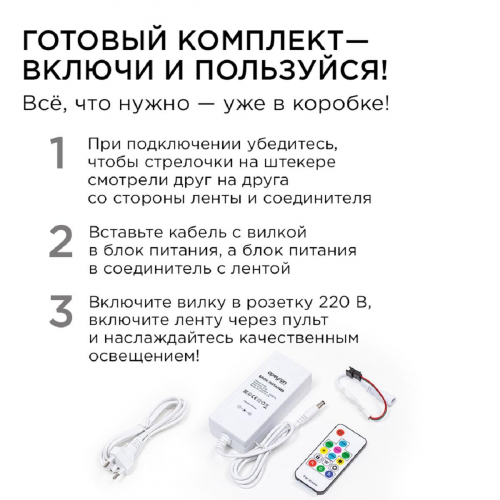 Комплект адресной светодиодной ленты Apeyron 24В, 14,4Вт/м, smd5050 10-99 в г. Санкт-Петербург  фото 4