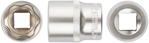 62054 Головка шестигранная CrV 1/2дюйм 24мм FIT 