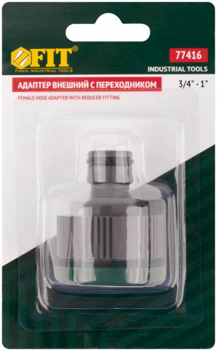 77416 Адаптер внешний пластиковый 3/4дюйм-1дюйм FIT  фото 3