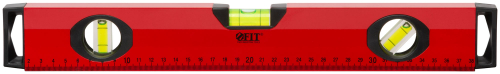 Уровень "Бизон", 3 глазка, красный корпус, магнитная полоса, ручки, шкала 400 мм в г. Санкт-Петербург  фото 2