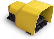 PDKS11GX12 Педаль одиночная 2х(2НО+2НЗ) 250В AC 4А IP65 2 скорости; с фиксацией; с защ. кожухом алюм. желт. EMAS 