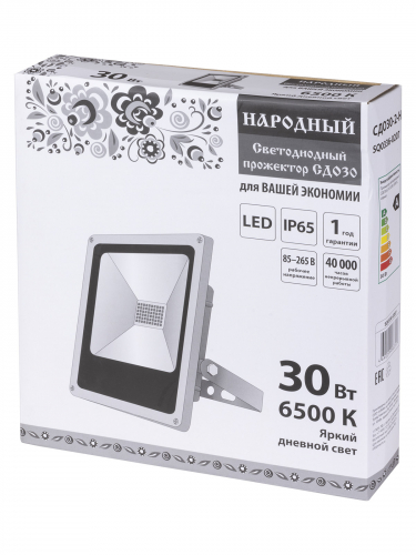 Прожектор светодиодный СДО30-2-Н 30 Вт, 6500 К, серый в г. Санкт-Петербург  фото 5