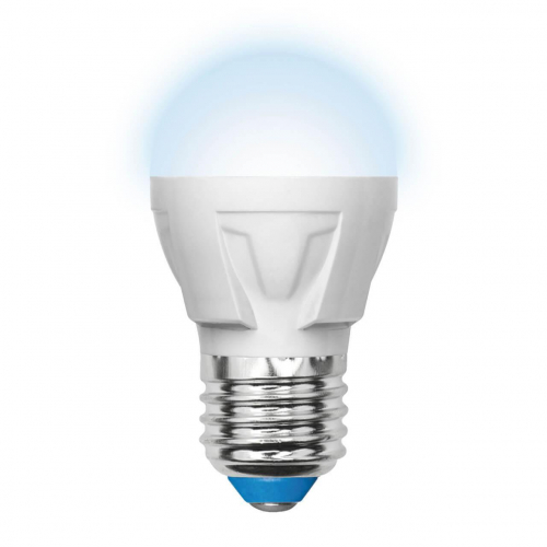 Лампа светодиодная Uniel E27 7W 4000K матовая LED-G45 7W/NW/E27/FR PLP01WH UL-00002418 в г. Санкт-Петербург 