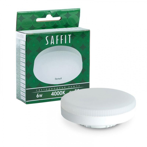 55195 Лампа светодиодная SB06 6Вт 4000К GX53 230В SAFFIT 