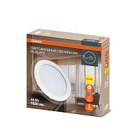 4607194230761 Светильник светодиодный Downlight DL GLASS 830 WT 18Вт 3000К IP20 1620лм ДВО даунлайт кругл. встраив. с декор. стеклом бел. OSRAM 