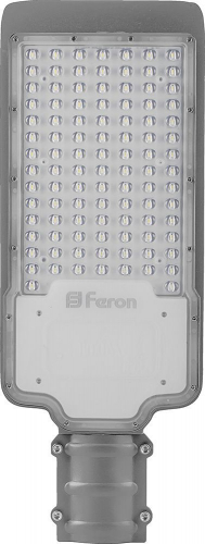 Светодиодный уличный консольный светильник Feron SP2923 80W 6400K AC100-265V, серый 32215 в г. Санкт-Петербург 
