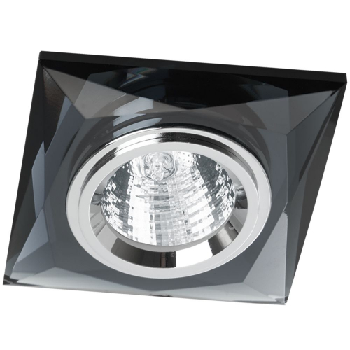 Светильник ИВО-50w 12в G5.3 квадратный серебро с серым стеклом в г. Санкт-Петербург 