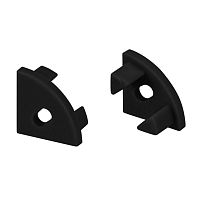 044090 Заглушка SL-KANT-H11 BLACK c отверстием пластик (комплект) Arlight 