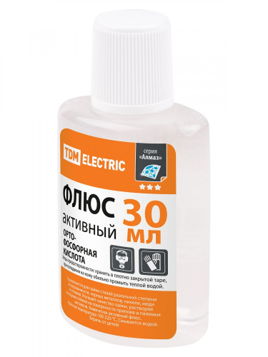 SQ1025-1503 Флюс активный ОК, ортофосфорная кислота, 30 мл, дозатор, инд. упаковка, серия "Алмаз" TDM