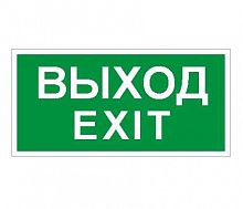 Пиктограмма "Выход/Exit" ПЭУ 011 242х50 PC-M (уп.2шт) СТ 2502000790 в г. Санкт-Петербург 