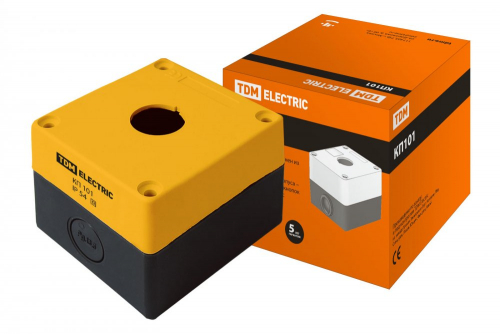 SQ0705-0006 Корпус КП101 для кнопок 1место желтый TDM