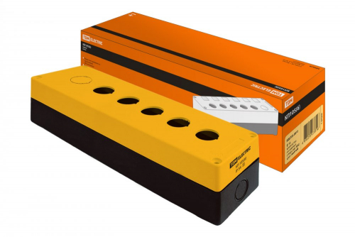 SQ0705-0010 Корпус КП105(6) для кнопок 5(6) мест желтый TDM