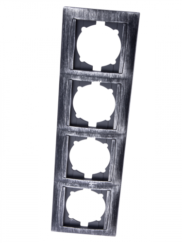 Рамка 4-х постовая горизонтальная старинное серебро "Лама" TDM в г. Санкт-Петербург  фото 2