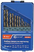 Набор сверл по металлу с кобальтом 5% в металлической коробке; 1,5-6,5 мм (через 0,5 мм + 3,2 мм; 4,8 мм), 13 шт., Cutop Profi 48-601 в г. Санкт-Петербург 