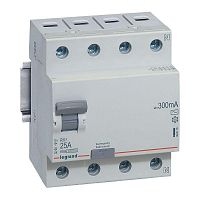 402070 Выключатель дифференциального тока (УЗО) 4п 25А 300мА тип AC RX3 ИЭК Leg 