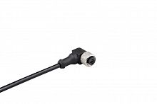SKM12P3DXP2 Кабель соединительный 2м с гнездом M12х3 90град. ПУ IP68 EMAS 