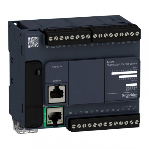 Блок компактный базовый M221-24IO транзист. источник ETHERNET Advantys OTB SchE TM221CE24T в г. Санкт-Петербург 