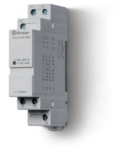 706184000000 Реле контрольное 6А 1CO IP20 FINDER 