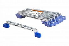 SQ0801-0316 Шина "N" нулевая 6х9мм на двух угл. изоляторах 24 групп никелированная TDM