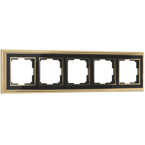 Рамка на 5 постов (золото/черный) WL17-Frame-05 в г. Санкт-Петербург 