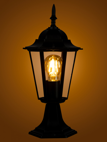 Светильник 6060-04 садово-парковый шестигранник, 60Вт, стойка, черный TDM в г. Санкт-Петербург  фото 8