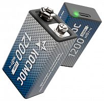 KOCLi9V1200mAh1BL Аккумулятор крона Li-ion 9В 1200мВт.ч (блист.1шт) КОСМОС 