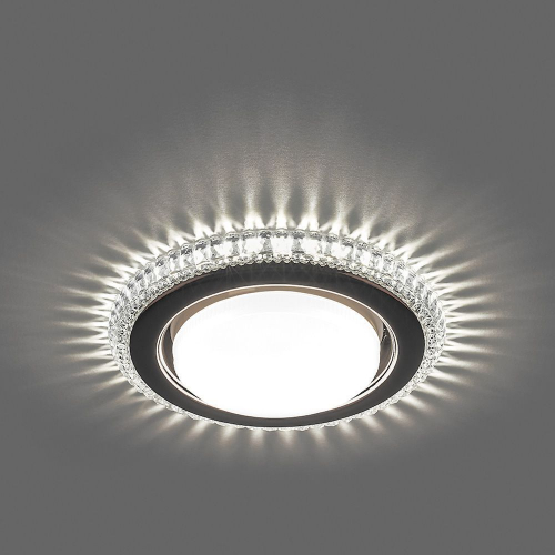 Светильник встраиваемый с белой LED подсветкой Feron CD4036 потолочный GX53 без лампы, прозрачный, хром 40503 в г. Санкт-Петербург  фото 2