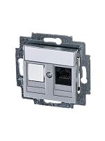 Розетка компьютерная Levit RJ45 кат.5E с заглушкой серебр. ABB 2CHH295117A6070 в г. Санкт-Петербург 