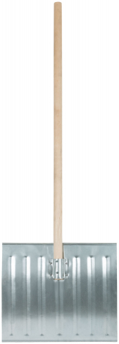 Лопата для уборки снега тротуарная стальная оцинкованная, деревянный черенок 425х370х1390 мм в г. Санкт-Петербург  фото 3