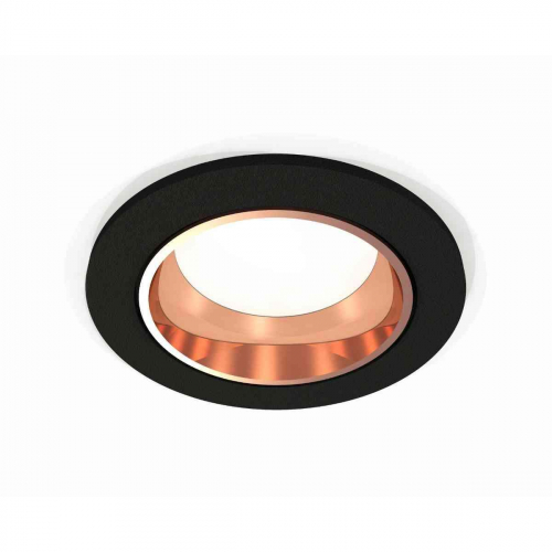 Комплект встраиваемого светильника Ambrella light Techno Spot XC6513005 SBK/PPG черный песок/золото розовое полированное (C6513, N6114) в г. Санкт-Петербург 