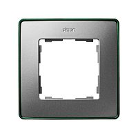 8201610-253 Рамка 1-м Simon82 Detail зел./алюм. металл Simon 