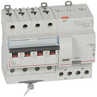 Выключатель автоматический дифференциального тока 4п C 40А 30мА тип AC 10кА DX3 7мод. Leg 411190 в г. Санкт-Петербург 