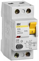 Выключатель дифференциального тока (УЗО) 2п 63А 30мА тип AC ВД1-63 IEK MDV10-2-063-030 в г. Санкт-Петербург 
