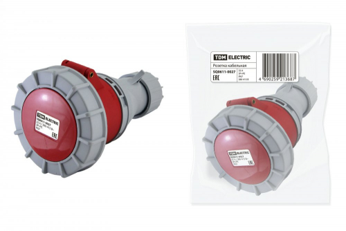 SQ0611-0027 Розетка кабельная IP67 32А 3Р+РЕ 380В TDM