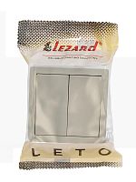 752-0300-101 Выключатель 2-кл. ОП LETO крем LEZARD 
