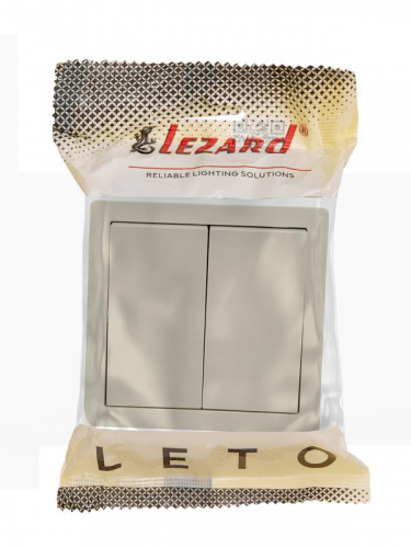 752-0300-101 Выключатель 2-кл. ОП LETO крем LEZARD 