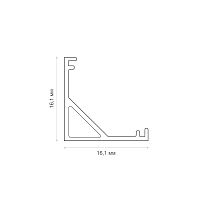 Комплект углового алюминиевого профиля с рассеивателем 16х16мм 2м Rexant 146-402 в г. Санкт-Петербург 