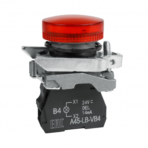 Лампа сигнальная OptiSignal D22 C4-L-B4 красн. металл 24VAC/DC XB4BVB4 КЭАЗ 332177 в г. Санкт-Петербург 