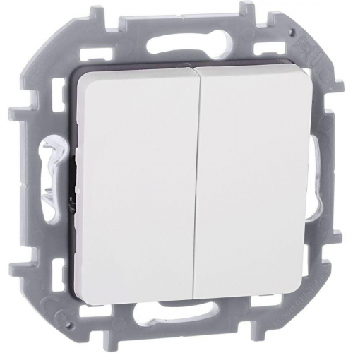 673620 Выключатель 2-кл. Inspiria 10А IP20 250В 10AX механизм бел. IEK 