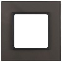 Б0034486 Рамка 1-м 14-5101-32 стекло Elegance сер.+антрацит ЭРА 