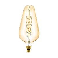 Лампа светодиодная диммируемая филаментная Eglo E27 8W 2100K янтарная 11838 в г. Санкт-Петербург 